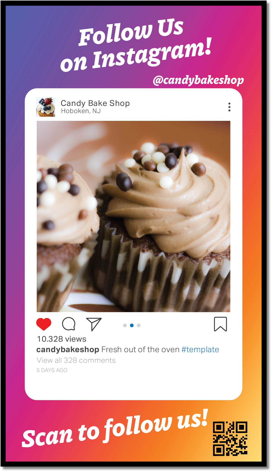 A sample display showing how you can promote your latest Instagram post